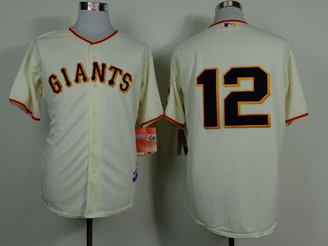 Men San Francisco Giants #12 Panik Cream MLB Jerseys